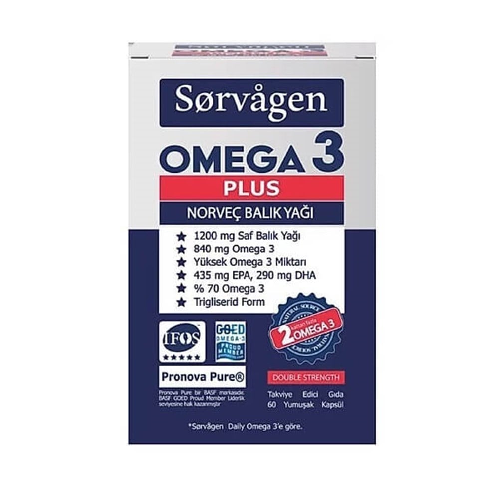 Sorvagen Omega 3 Plus Norveç Balık Yağı 60 Kapsül