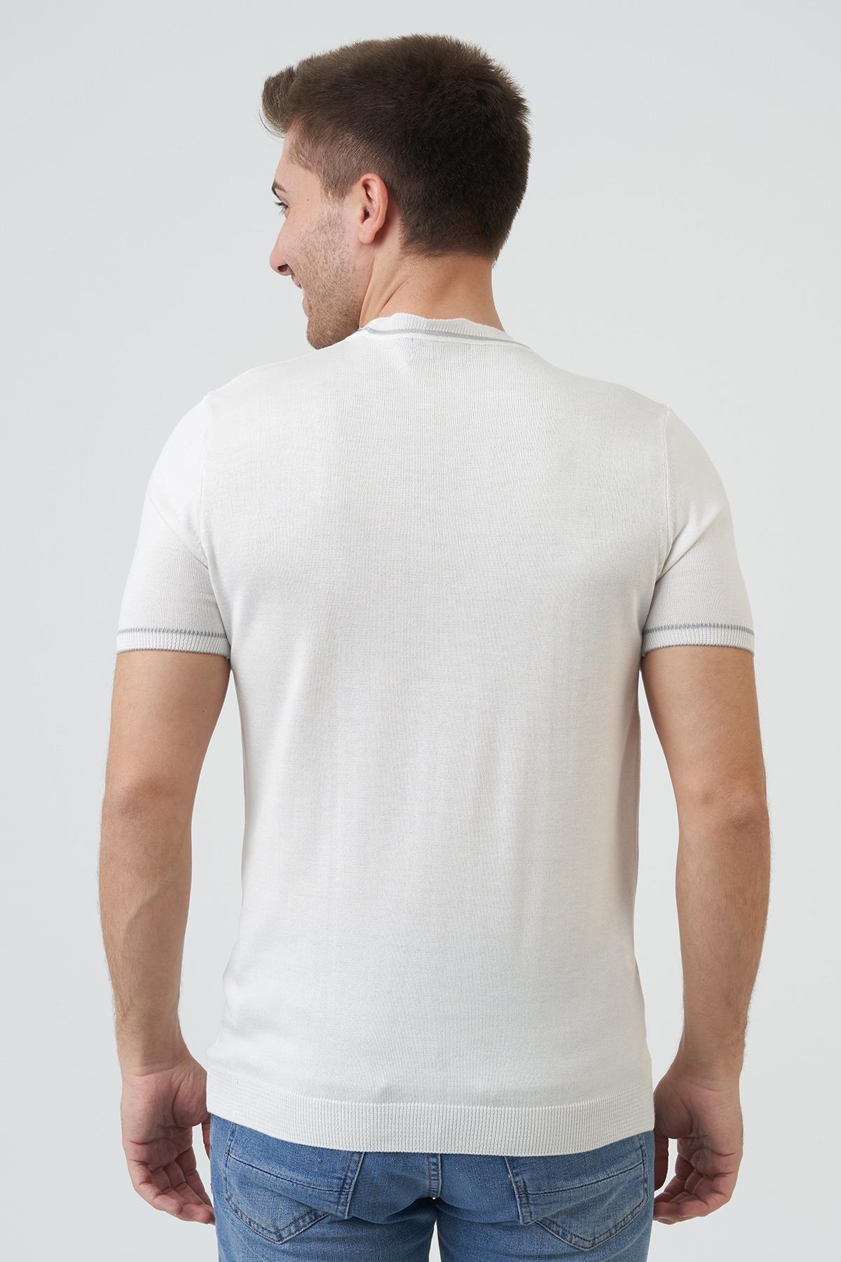 White StoneWHİTE STONE  2024-Y  16024  SIFIR YAKA TSHIRT    KEMİK