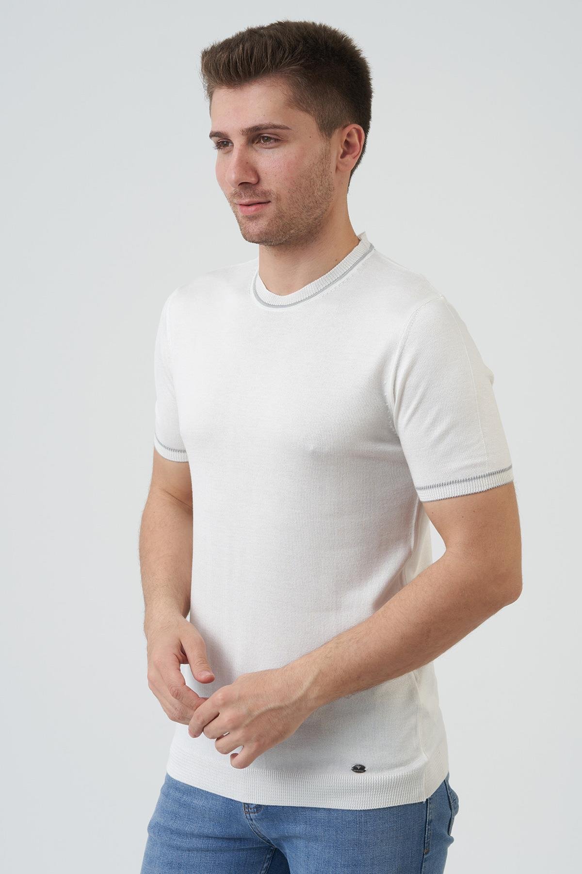 White StoneWHİTE STONE  2024-Y  16024  SIFIR YAKA TSHIRT    KEMİK