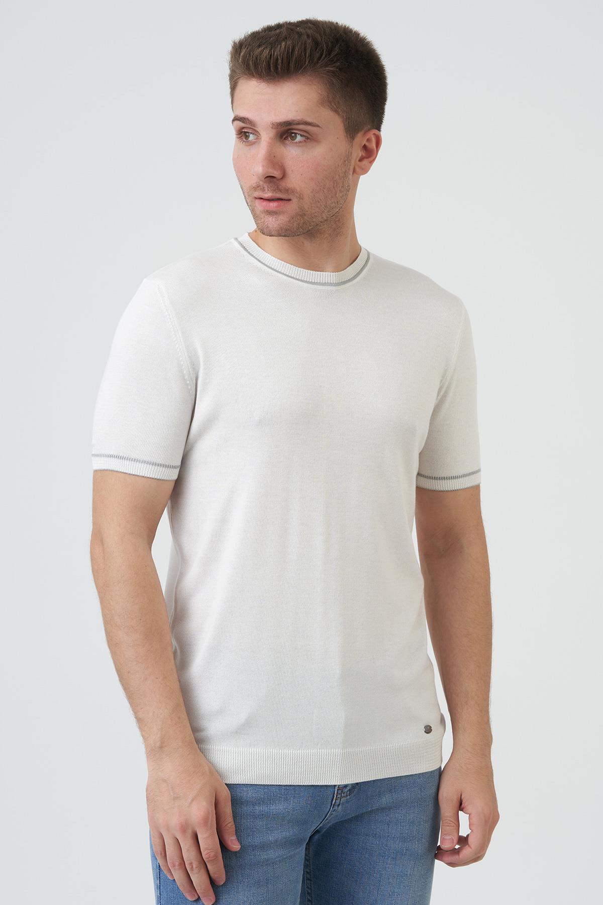 White StoneWHİTE STONE  2024-Y  16024  SIFIR YAKA TSHIRT    KEMİK