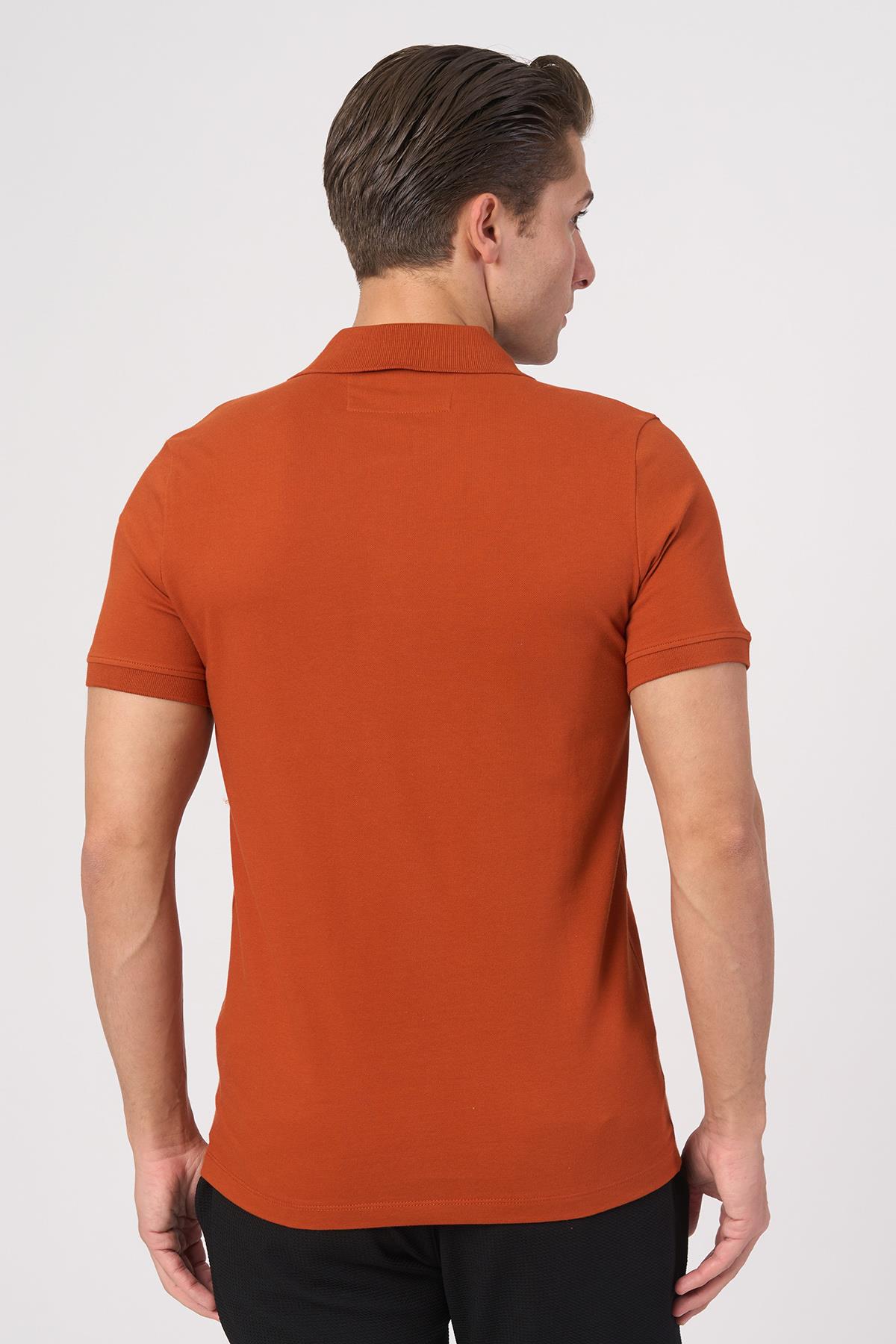 White StoneWHİTE STONE  2025-Y  2570-Y POLA YAKA TSHIRT    KİREMİT