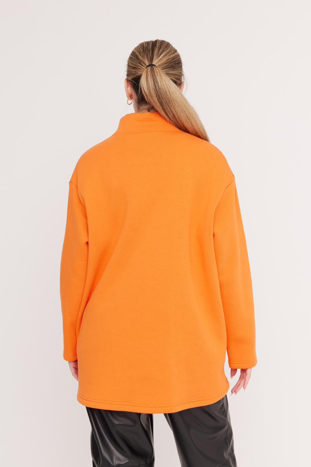 Harper Fermuarlı Sweatshirt - Orange