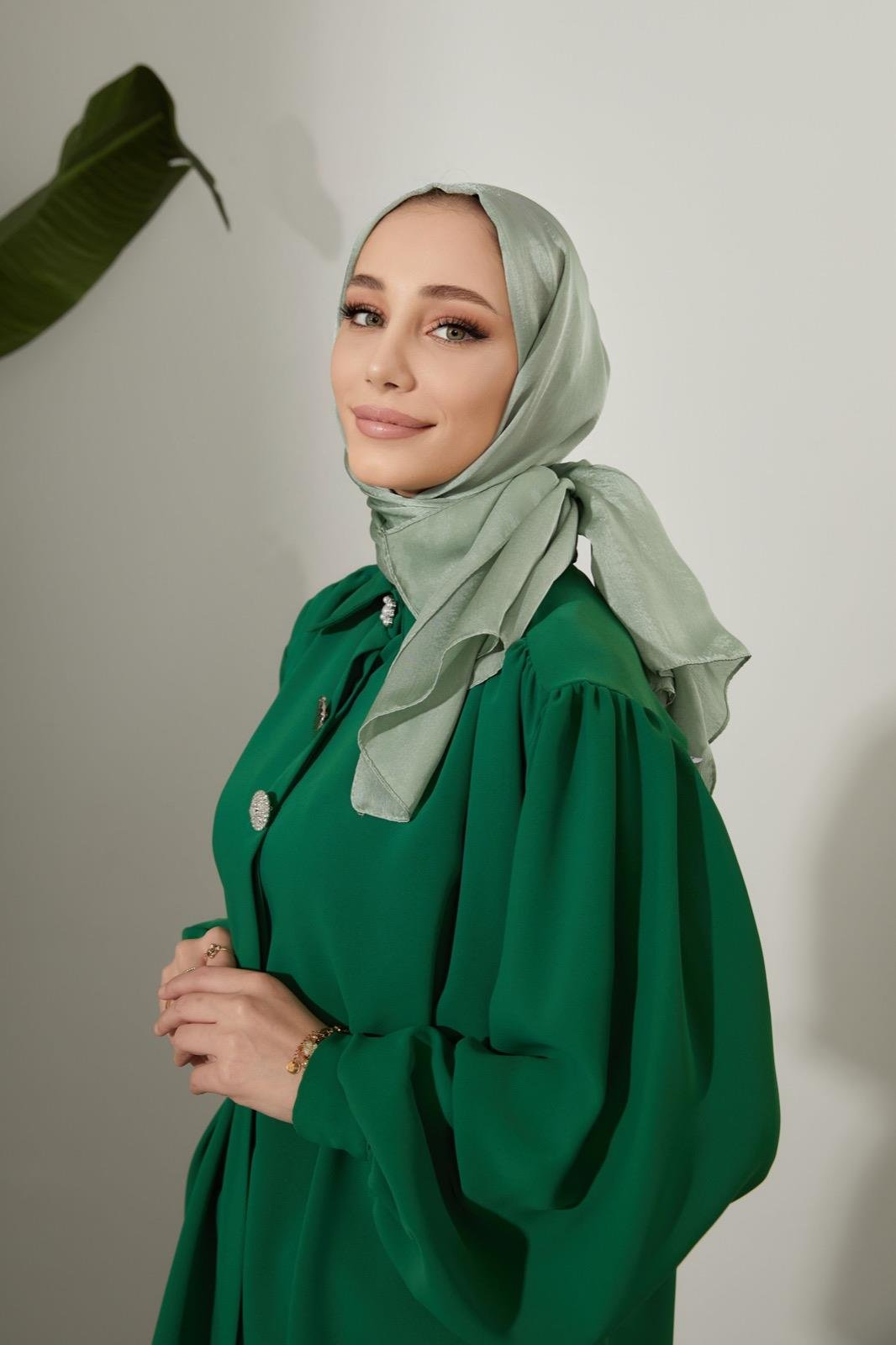Janjan Şal - Mint Yeşil