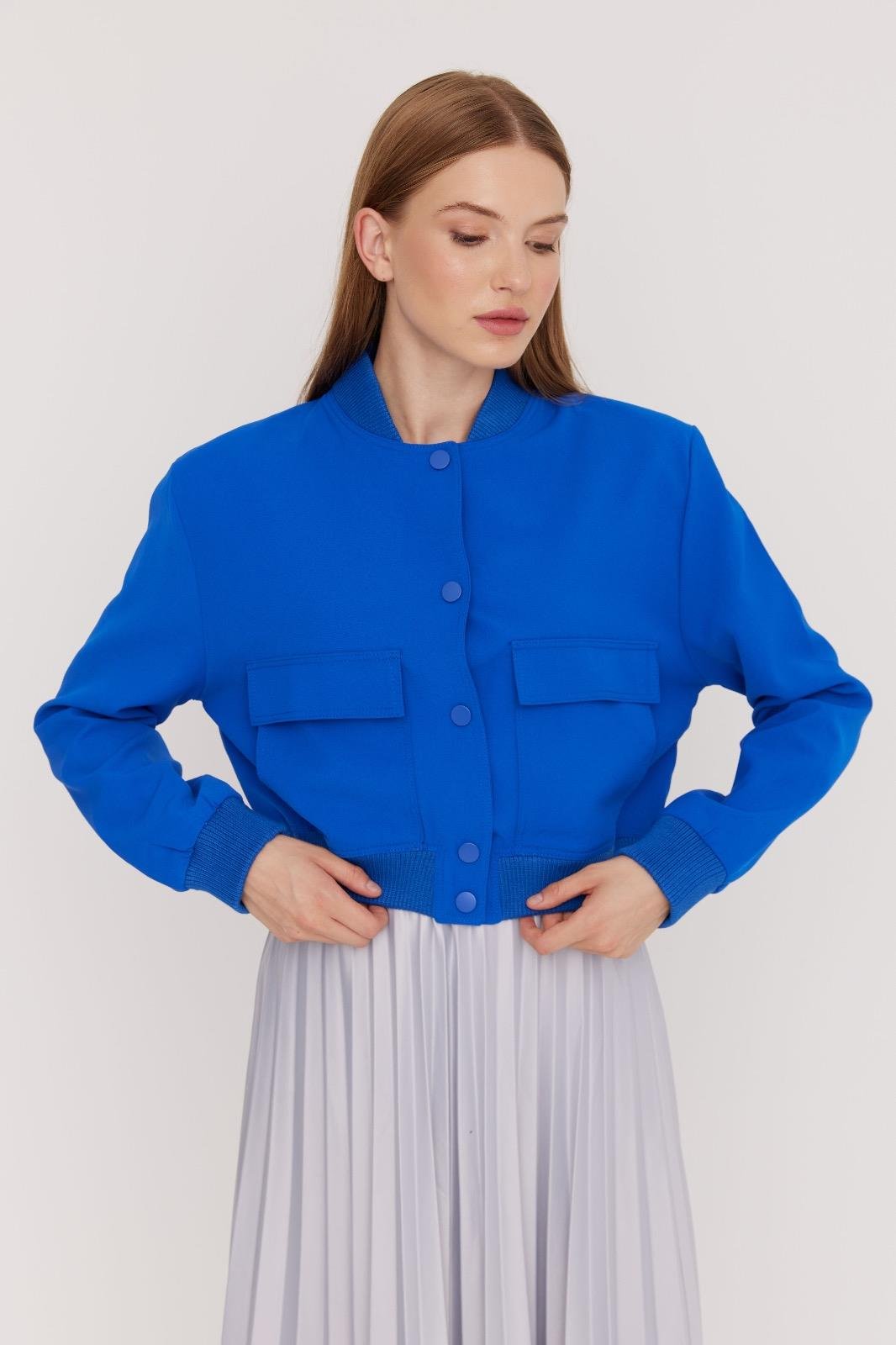 Mocha Bomber Ceket - saks mavisi