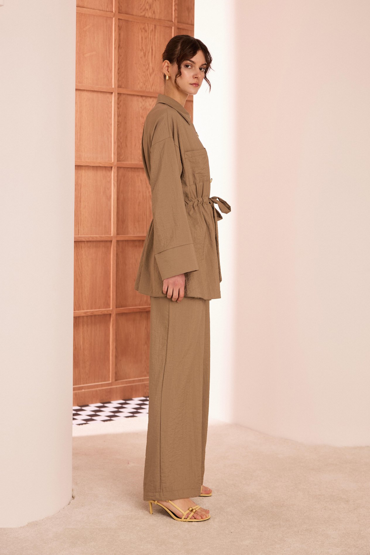 Rose Belden Bağlamalı Takım - Camel