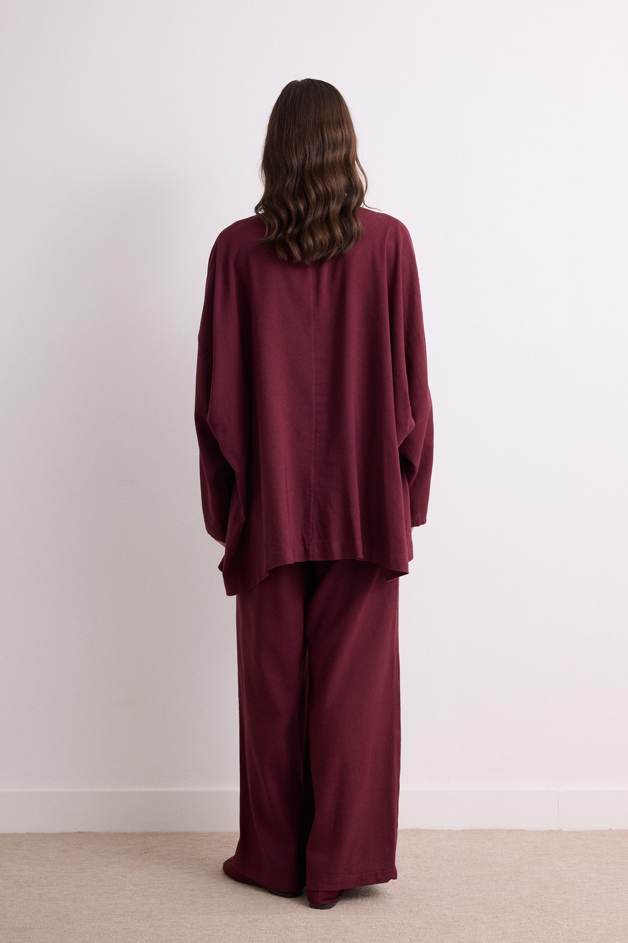 Sofia Keten Takım - Bordo