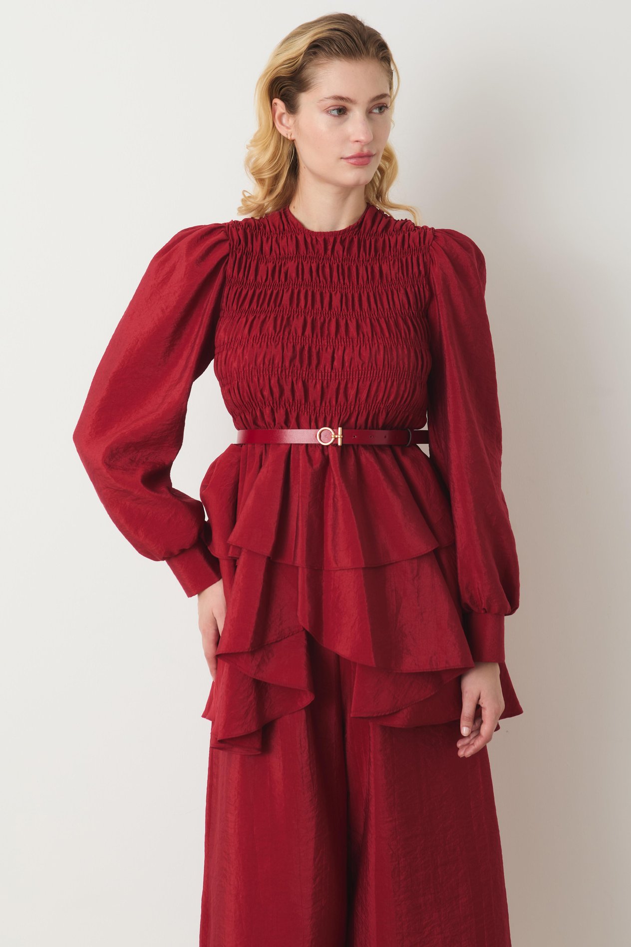 Zeula Katlı Takım - Bordo