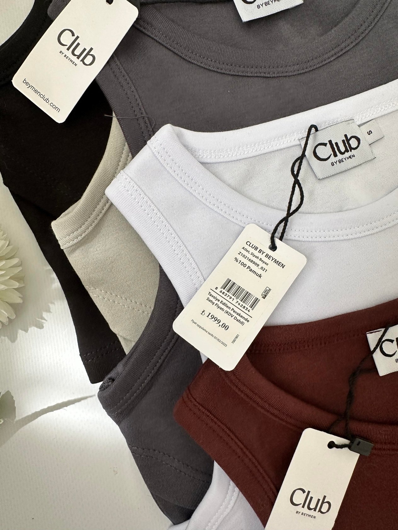 BYMN CLUB ORİJİNAL MARKA %100 PAMUK CROP TOP ATLET