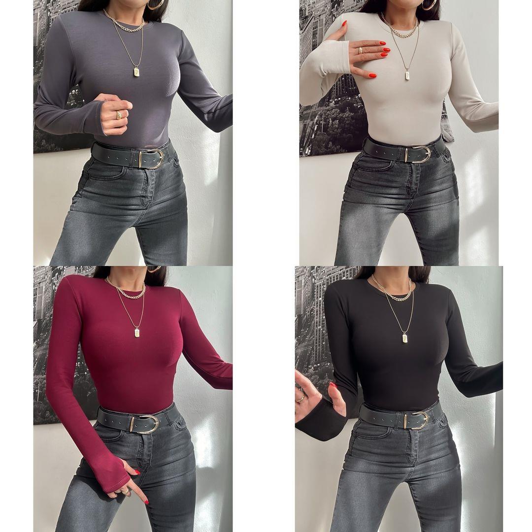 OYSH PARMAK GEÇMELİ MODAL BLUZ 