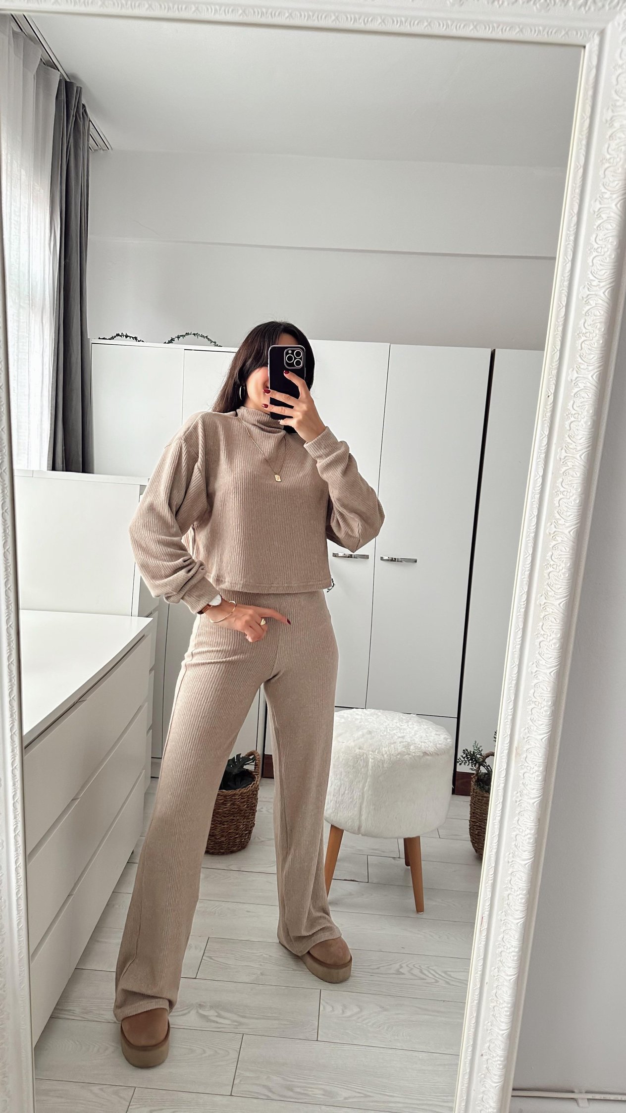 PEARLY YUMOŞ TRİKO TAKIM SÜTLÜKAHVE