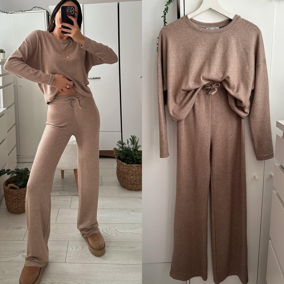 ZR YUMOŞ OVERSIZE ÜST PANTOLON TAKIM VİZON