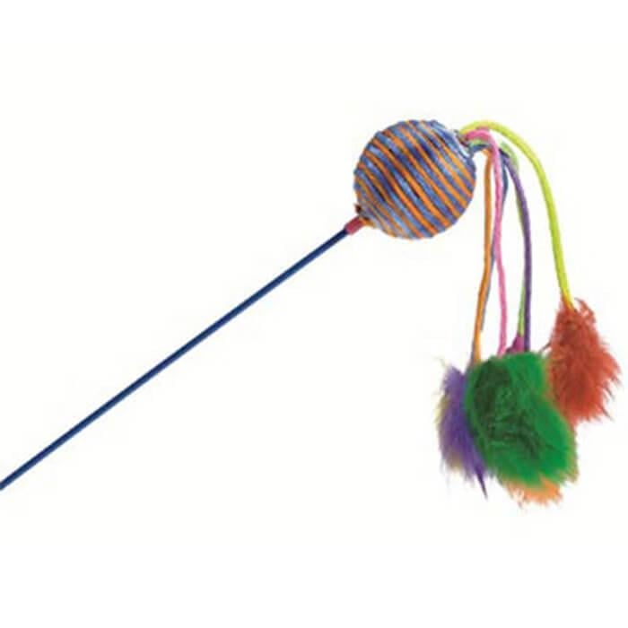 Beeztees Çıngıraklı Peluş Kedi Oltası 60cm