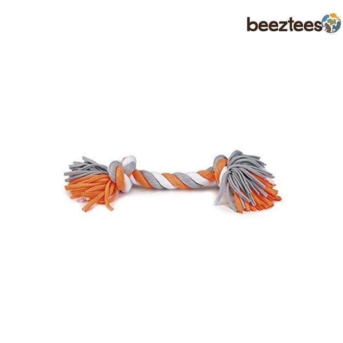 Beeztees Kumaş Düğümlü İp Gri/Beyaz Köpek Oyuncağı 28cm