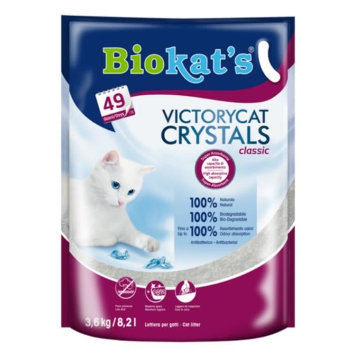 Biokats Silica Kedi Kumu VictoryCat Crystals Classic 3.6Kg-8.2Lt