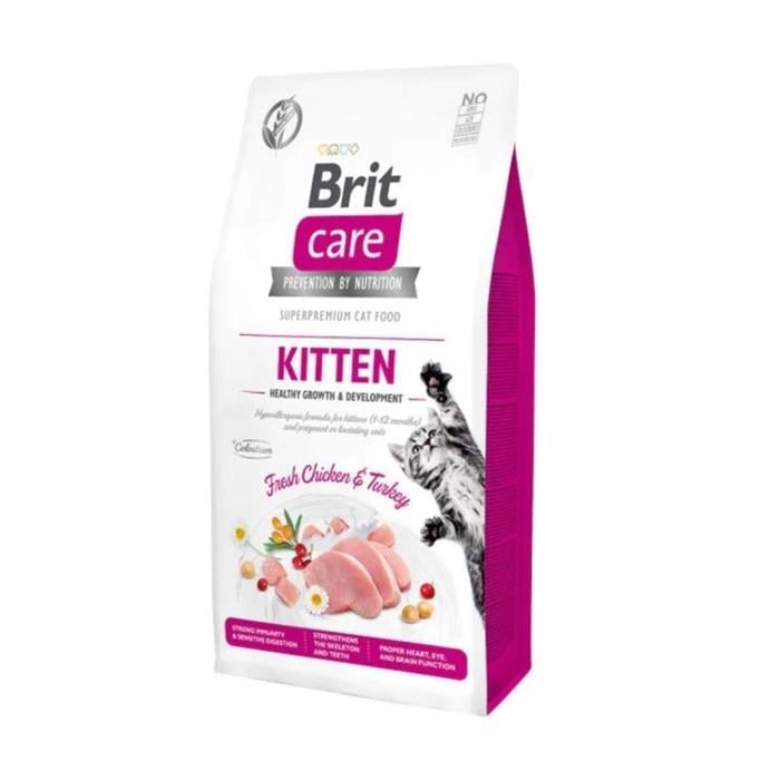 Brit Care Hipoalerjenik Kitten Tahılsız Tavuk ve Hindili Yavru Kedi Maması 7 Kg
