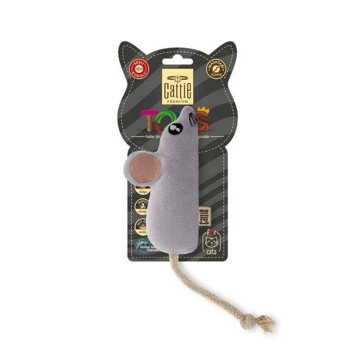 Cattie Matatabi İçerikli Kedi Oyuncağı Peluş Fare 11Cm