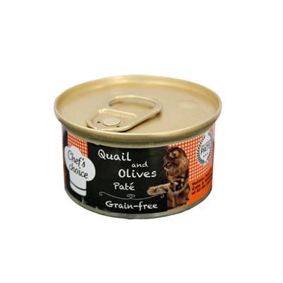 Chef's Choice Bıldırcın Ve Zeytin Ezmeli Tahılsız Kedi Konservesi 85 Gr