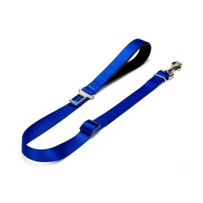 Doggie Dokumadan El Yapımı Emniyet Kemerli Köpek Gezdirme Aparatı 2,5x80-120cm - Royal Blue