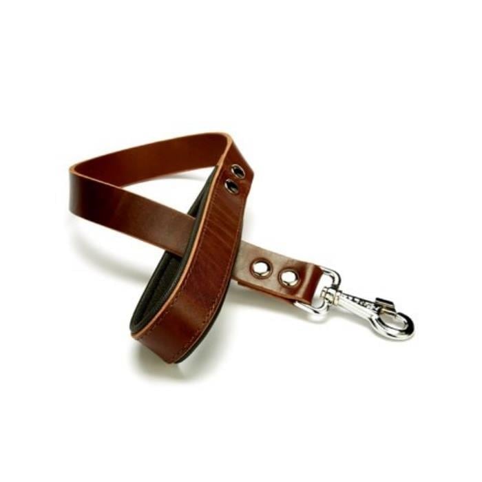 Doggie Konforlu Gerçek Deriden El Yapımı Köpek Gezdirme Kayışı 3x100cm - Brown