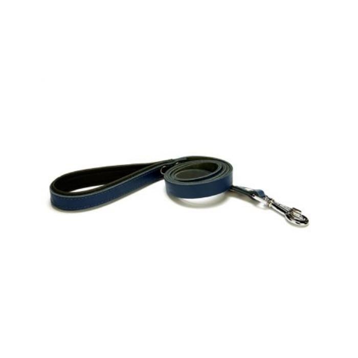 Doggie Konforlu Gerçek Deriden El Yapımı Köpek Gezdirme Kayışı 2x140cm - Royal Blue