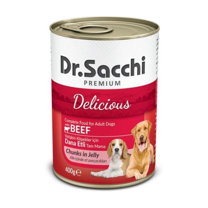 Dr.Sacchi Sığır Etli Köpek Konservesi 400g