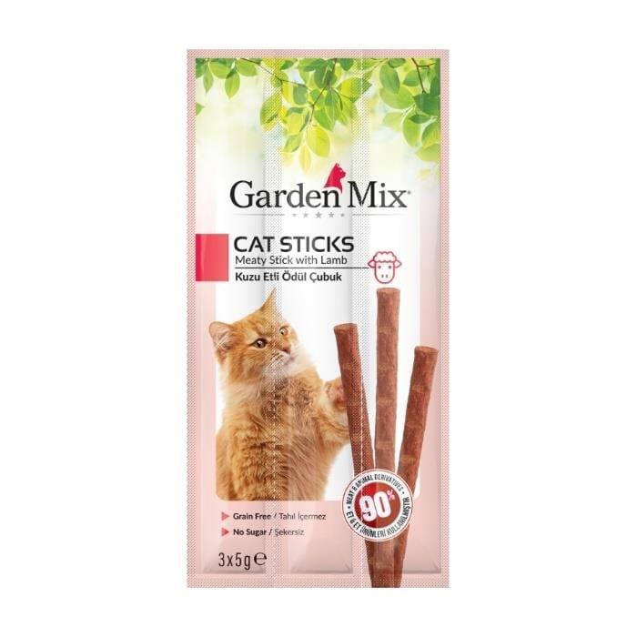 Gardenmix Kuzu Etli Kedi Stick Ödül 3*5g