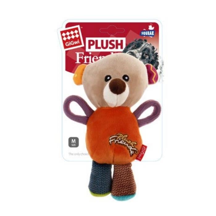 Gigwi Plush Friendz Sesli Ayı Peluş Köpek Oyuncağı