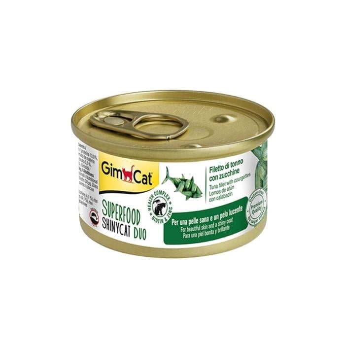 GimCat Shinycat Konserve Kedi Maması -Tuna Balıklı Kabaklı 70g