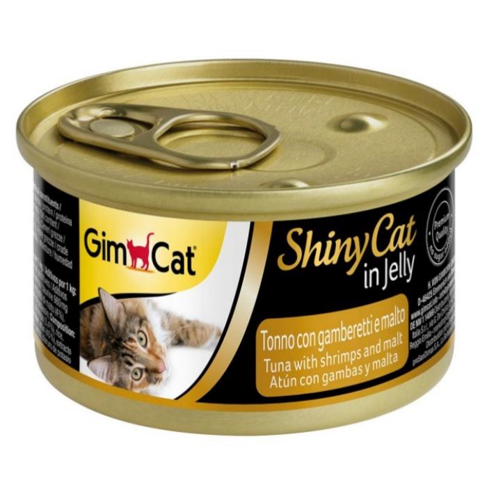 GimCat Shinycat Konserve Kedi Maması - Tuna Balıklı Karidesli Malt Özlü 70gr