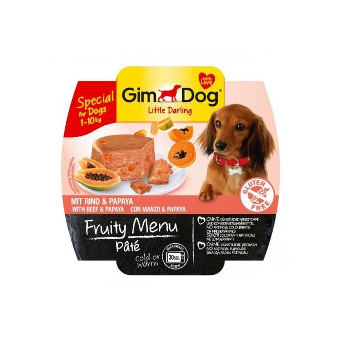 Gimdog Fruity Menu Sığır&Papaya Ezme Köpek Konservesi 100gr