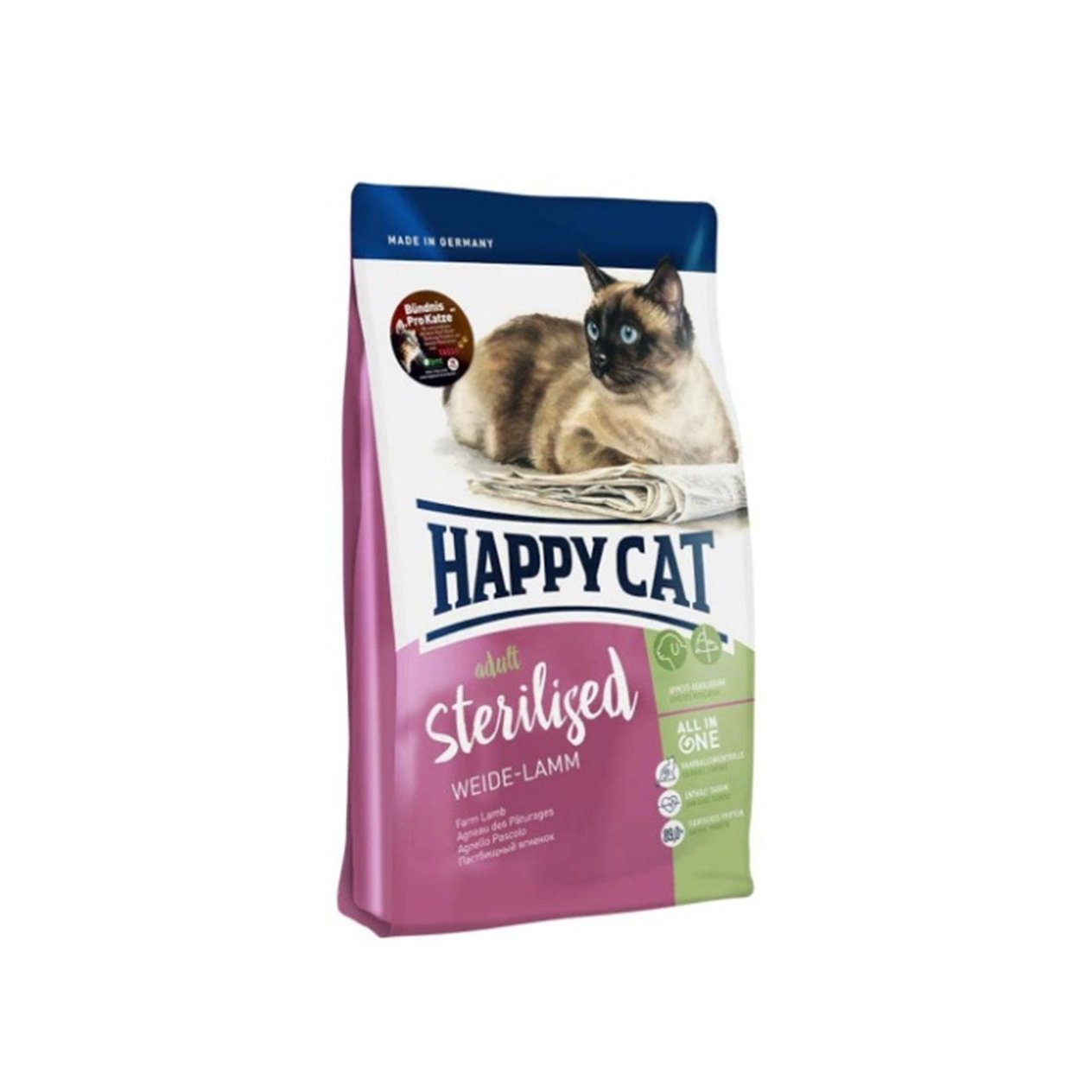 Happy Cat Sterilised Weide Lamm 4 Kg Kuzu Etli Kısırlaştırılmış Kuru Kedi Maması