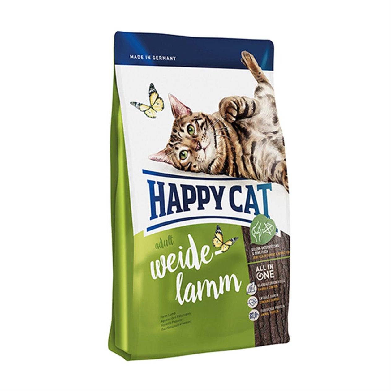 Happy Cat Weide Lamm 10 Kg Kuzu Etli Yetişkin Kuru Kedi Maması