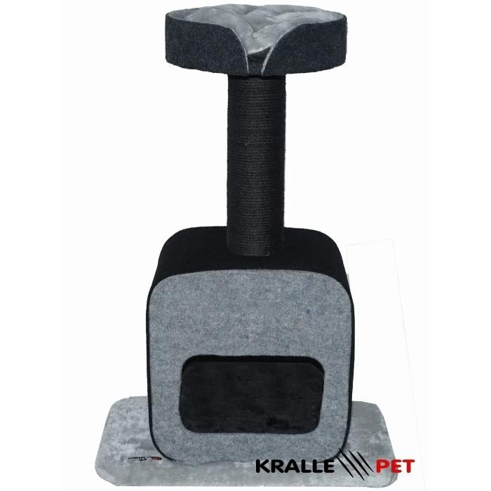 Kralle 1044 Kare Yuvalı Halıfleks Kaplı Kedi Tırmalama Gri