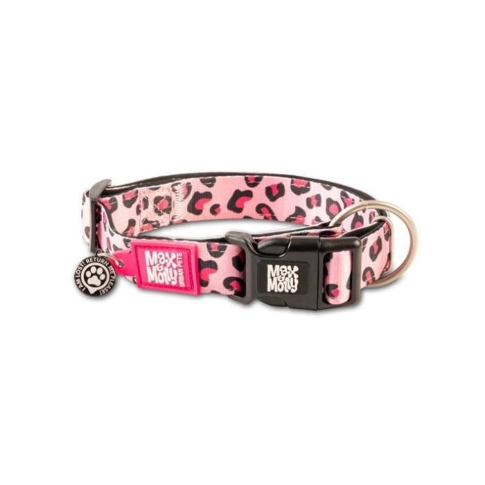 Max & Molly Smart ID Leopard Pink Boyun Tasması S