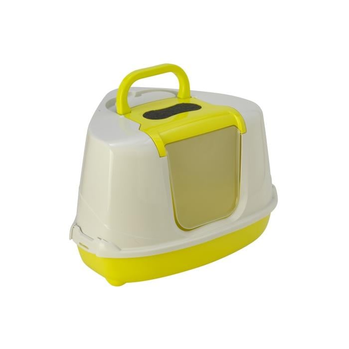 Moderna Flip Köşeli Kapalı Kedi Tuvaleti 56cm Sarı