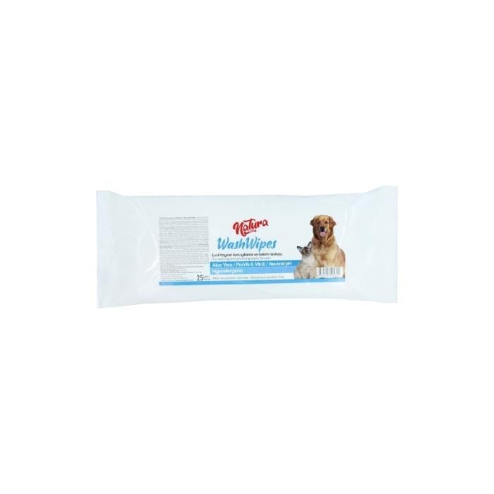 Natura WashWipes Evcil Hayvan Temizleme Havlusu 25'li