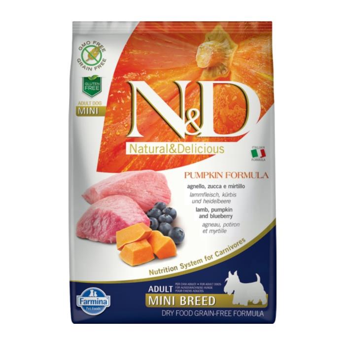N&D Pumpkin Tahılsız Balkabaklı Kuzu Etli Yaban Mersinli 7 Kg Mini Yetişkin Kuru Köpek Maması