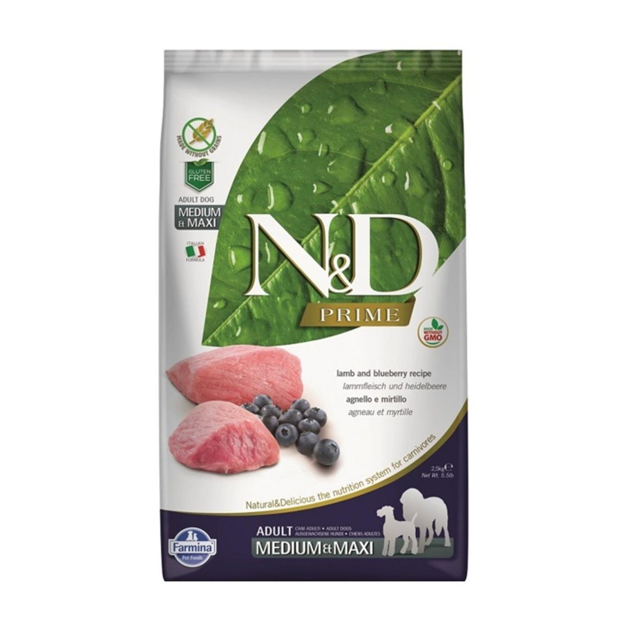 N&D Tahılsız Kuzu Etli Yaban Mersinli 12 Kg Medium Maxi Yetişkin Kuru Köpek Maması