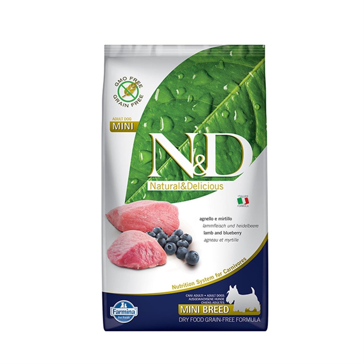 N&D Tahılsız Kuzu Etli Yaban Mersinli 2.5 Kg Mini Yetişkin Kuru Köpek Maması