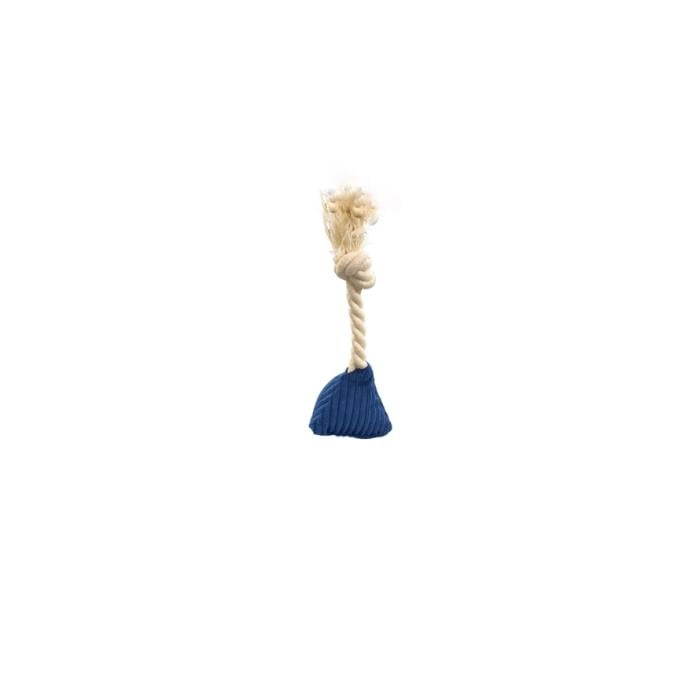 Pet Comfort İpli Prizma Köpek Oyuncağı Lacivert 7x15cm