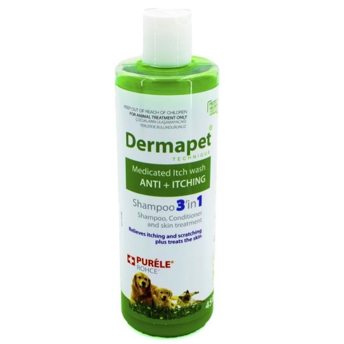 Purele Dermapet Kedi Ve Köpek İçin Dermatolojik Etkili Kremli Şampuan 450ml
