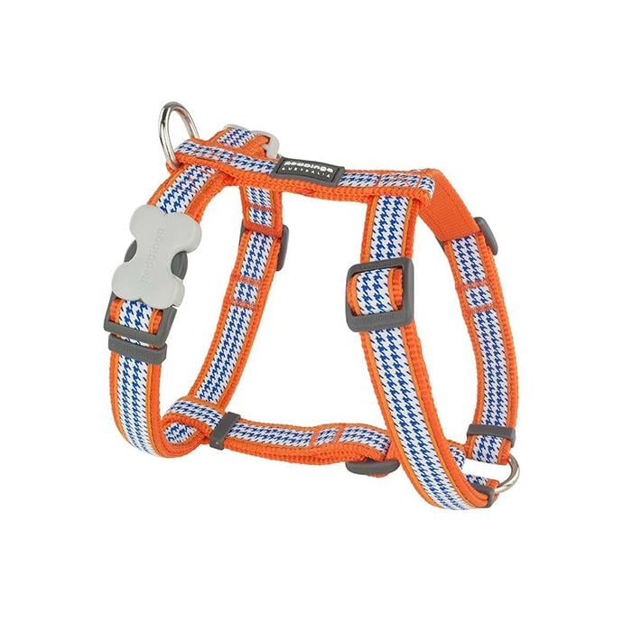 Reddingo Fang It Desenli Turuncu Köpek Göğüs Tasması 25mm