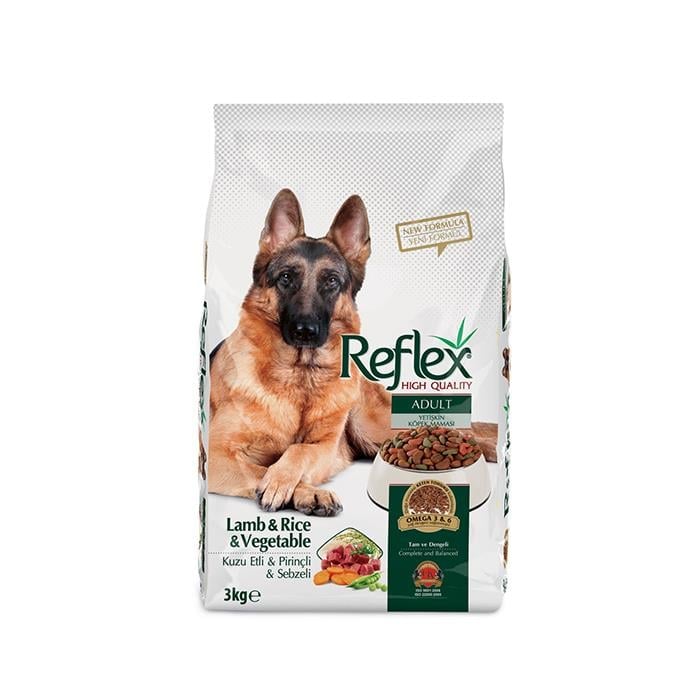 Reflex Kuzulu ve Sebzeli 3 Kg Yetişkin Kuru Köpek Maması