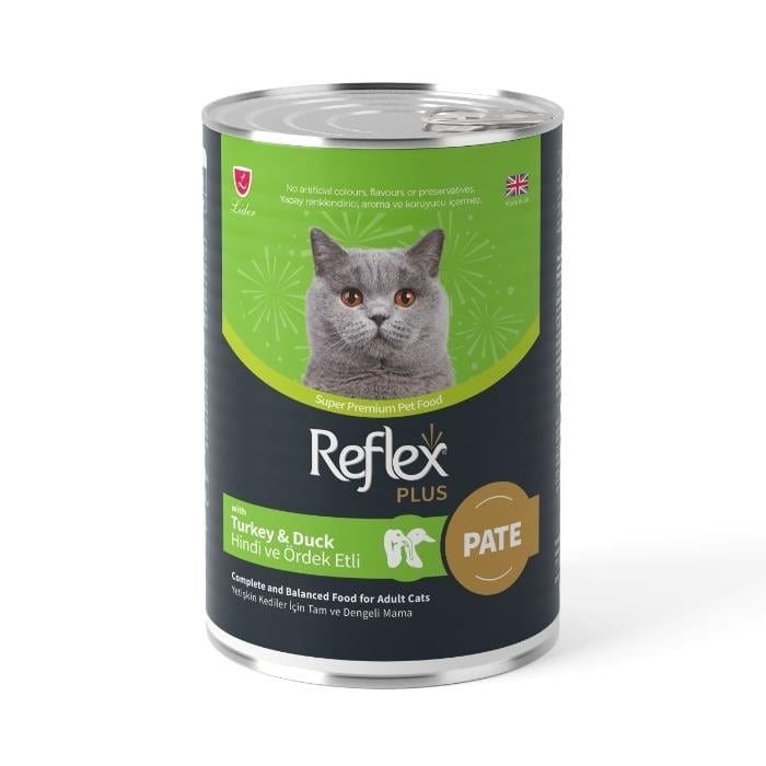 Reflex Plus Pate İçinde Et Parçacıklı  Hindi Ve Ördek Etli Yetişkin Kedi Maması 395gr
