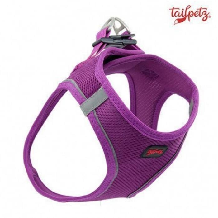 TailPetz Airmesh Purple Köpek Göğüs Tasması L