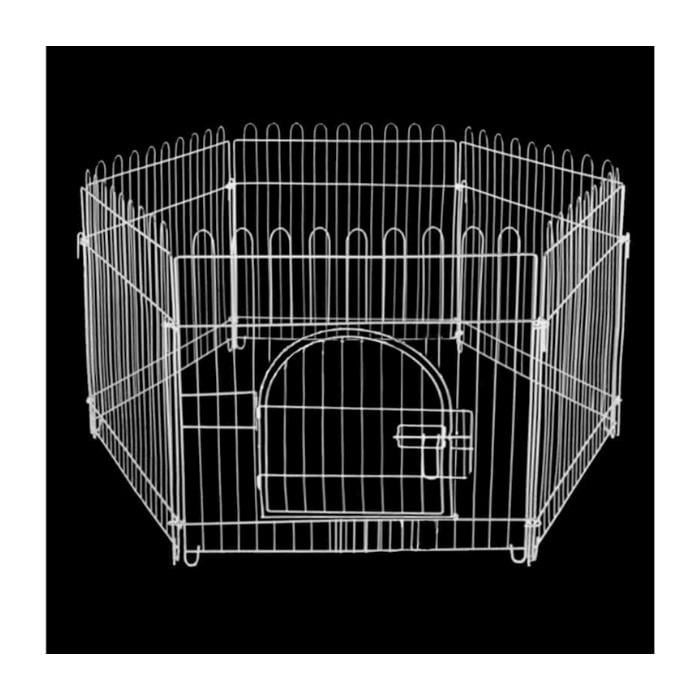 Zampa Beyaz Metal Köpek Çiti 80x95