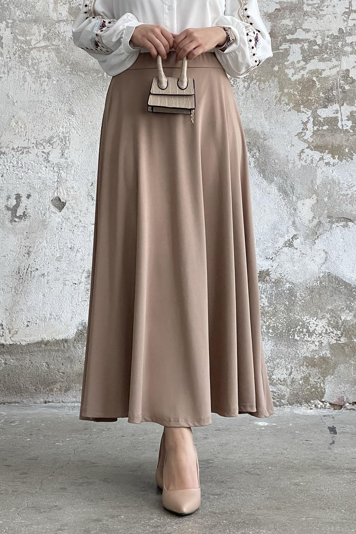 Beli Lastikli Scuba Etek - Camel