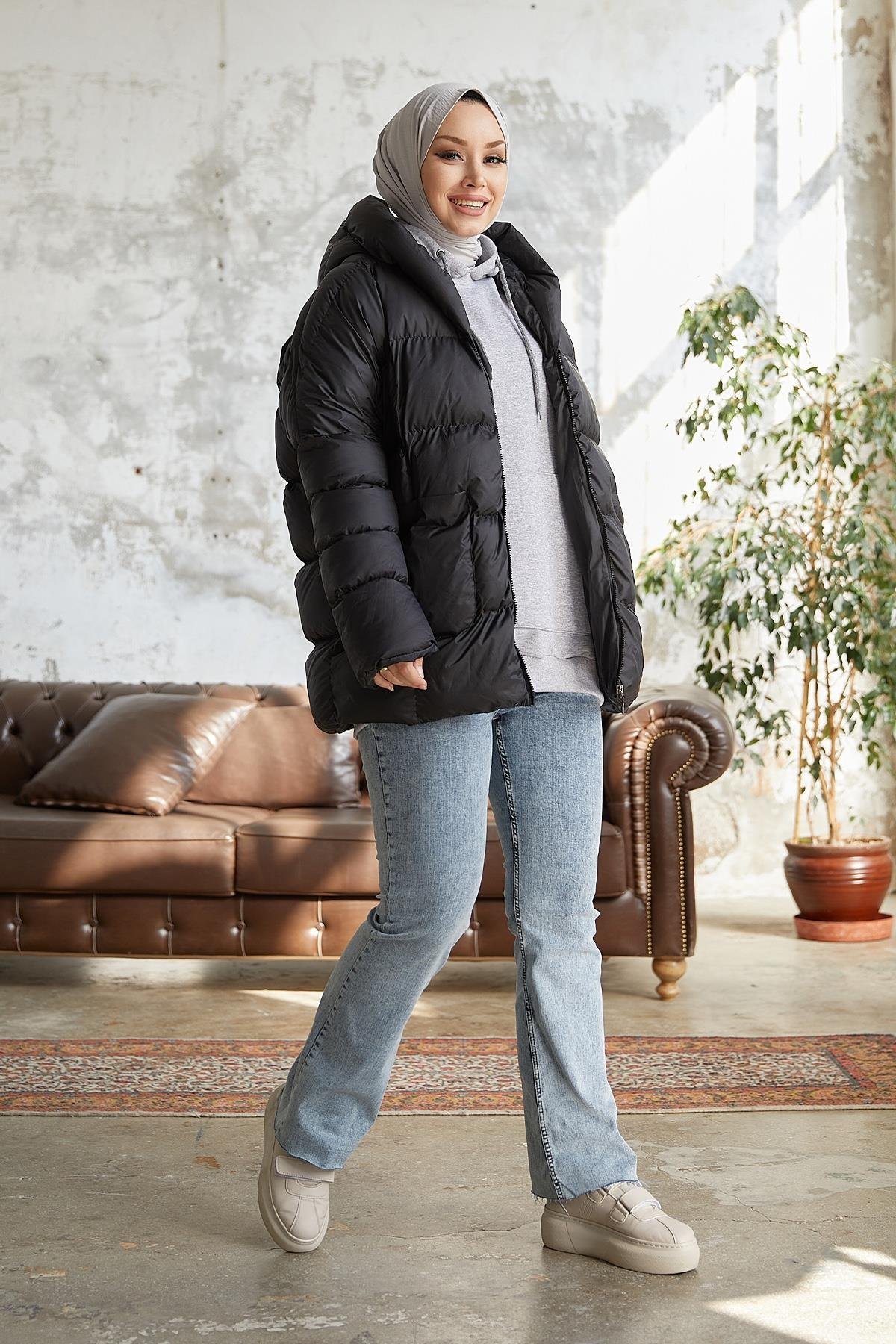 Mona Salaş Şişme Mont - Siyah