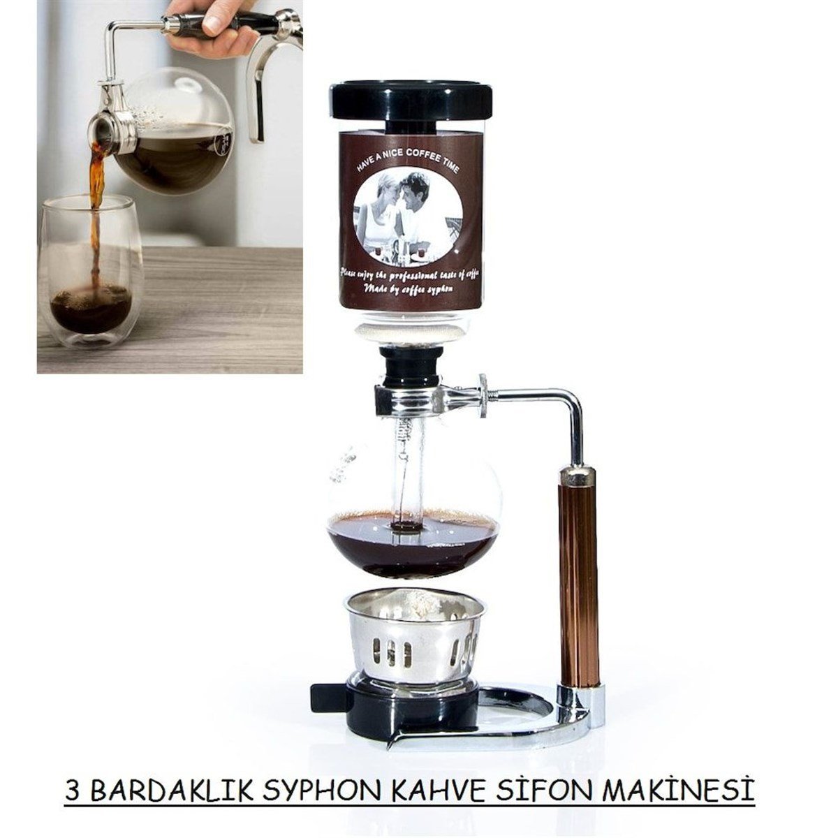 5 BARDAK SİFON DEMLEME