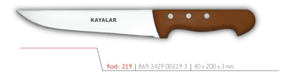 ABS SAPLI ÇUBUK ÇELİK 4 NO PİŞMİŞ ET BIÇAĞI